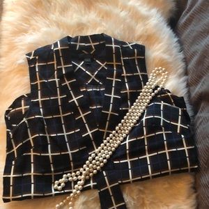 Sleeveless plaid top from J.Crew.